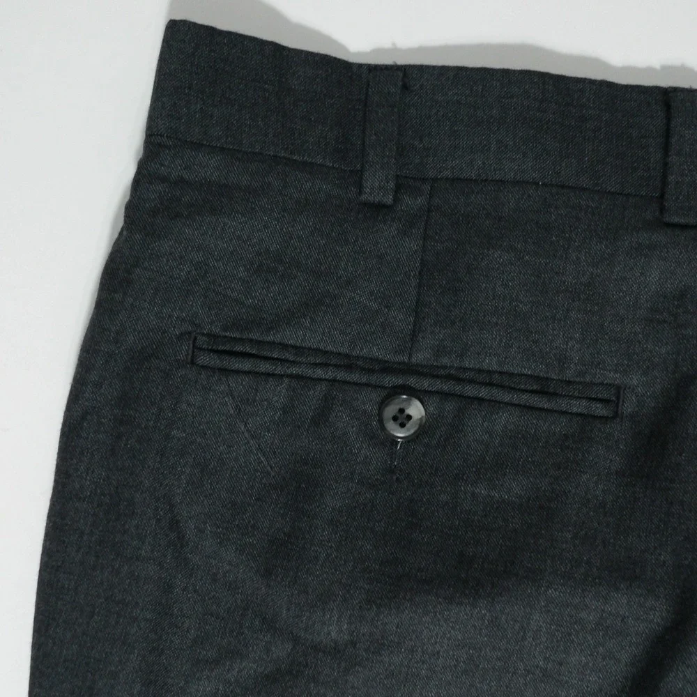 SuitSupply Mens Pure Wool S110 Pleated Brescia Trouser Dark Grey EU52 UK/US42